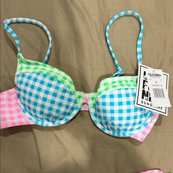 Colorful Gingham Bikini Set - Picture 2 of 6